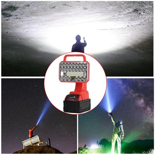 2000LM LED 18v Light for Milwaukee M18 18V Li-Ion Battery, 18W Work Light with USB Charging Port for Hiking, Job Site,Camping,Indoor & Outdoor Use(Tool Only)