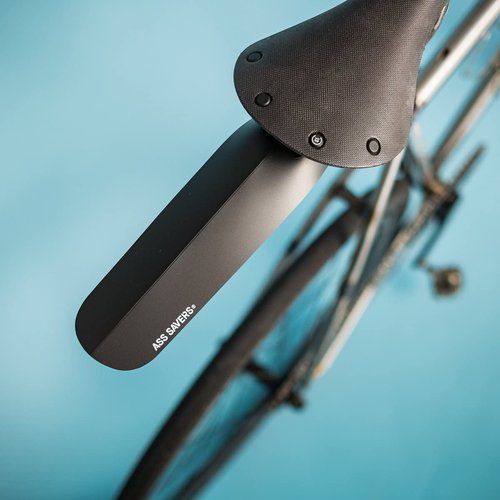 Ass Savers Regular Saddle Mudguard, 23-35 mm Tires, Generation 4, Maximum Protection, Rainy Rides, No Tools Mount, Patented Flip Tip, Lightweight, Stable, Self Centering, Commuter, Road, Black
