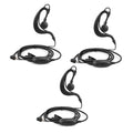 Retevis RT20 2 Way Radio Earpiece 1 Pin 2.5mm with Speaker Mic, Compatible RT20 Walkie Talkies, C Shape Earhook Lightweight Walkie Talkie Earpiece with PTT and Clip(3 Pack)