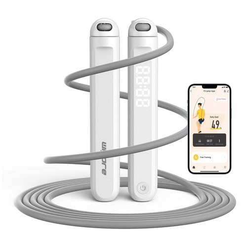 Jump Rope, Tangle free rapid speed jump ropes with counter for women,Skipping rope with app for fitness men, women's home exercise, workout, fitness gifts for adults, Kids