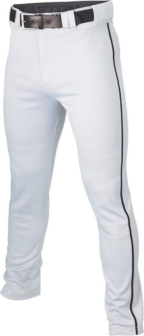 Easton Men's Rival+ Baseball Pants - Full Length Semi-Relaxed Fit | Adult Sizes | Piped | Various Colors