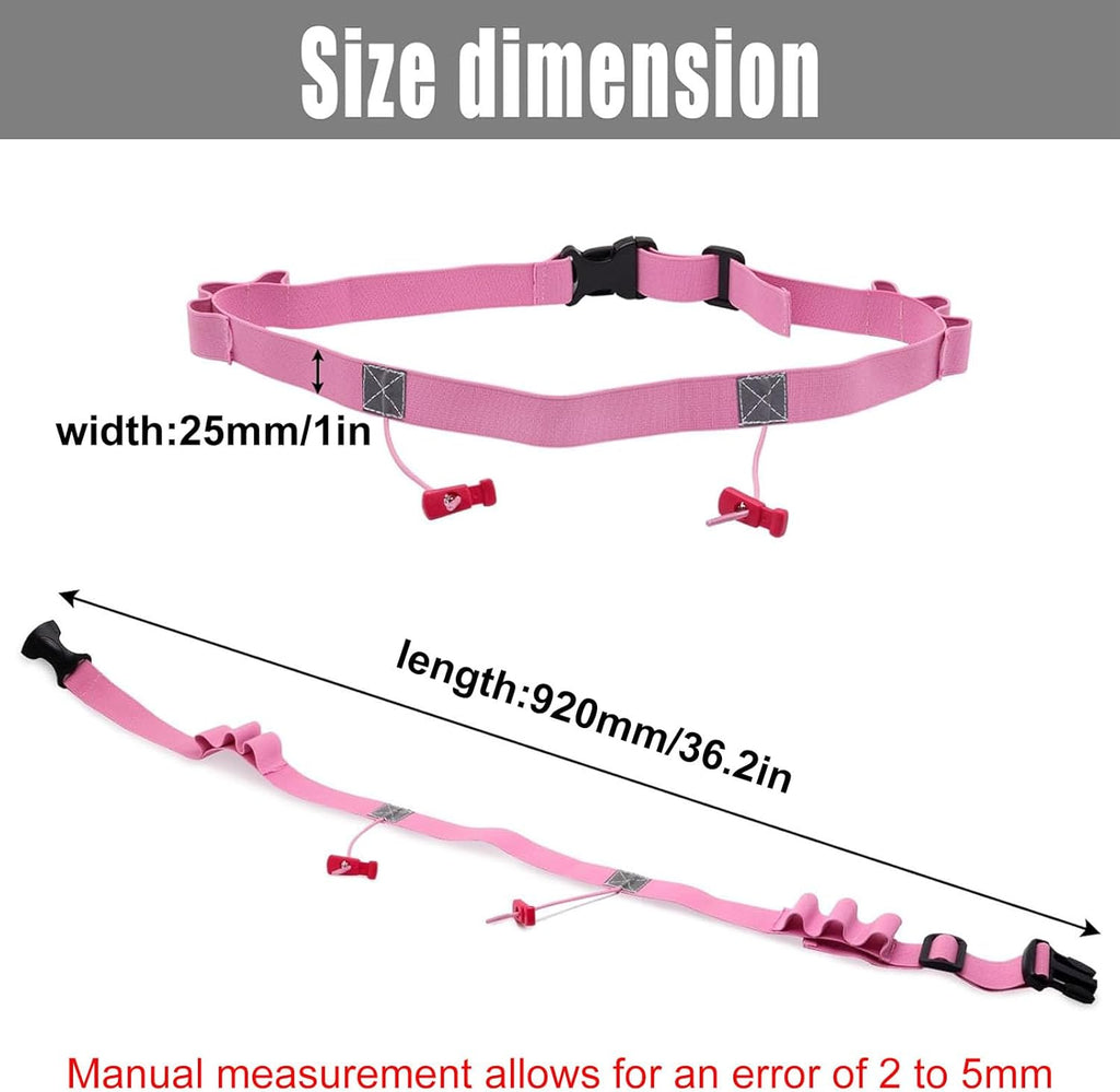 Skiennix Race Number Belt - Adjustable, Lightweight Design for Runners | Comfortable Fit
