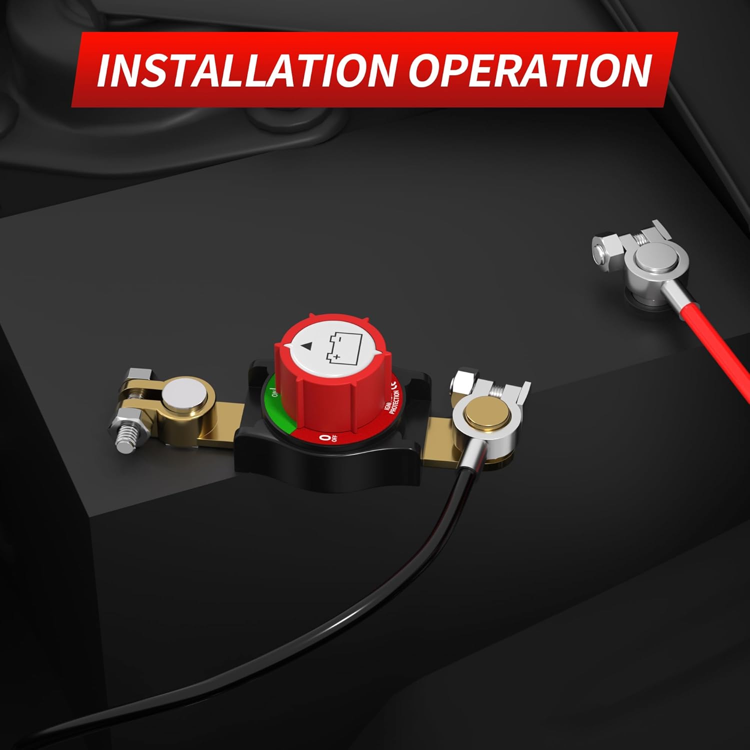 RVBOATPAT Battery Disconnect Switch - 12V 300A Negative Cut Off Switch for Auto & Marine Vehicles