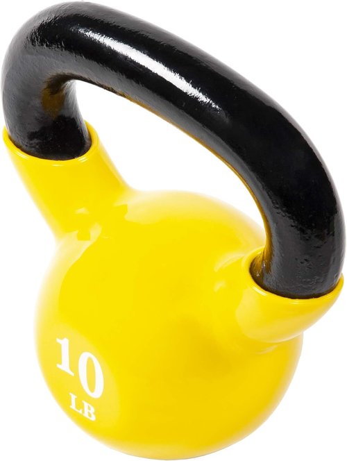 Fitvids Kettlebell - All-Purpose Vinyl Coated Design | Adjustable Weight 5-50 Pounds