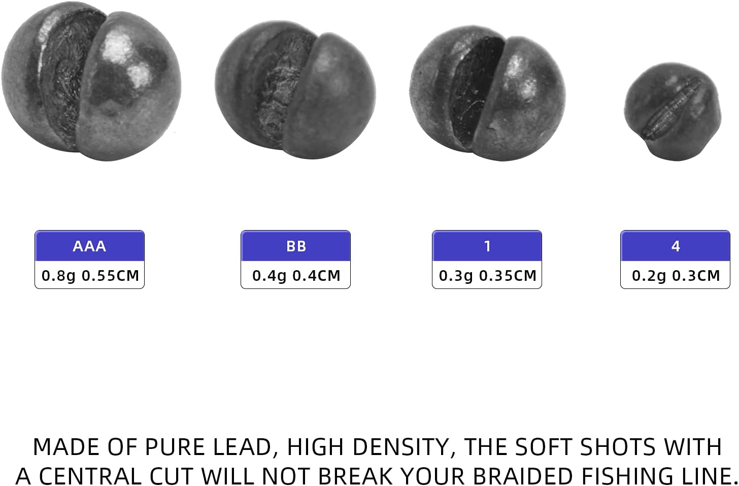 SF Micro Split Shot Combo - Removable Fly & Ice Fishing Sinkers Weights - 112 Pcs in 4 Sizes