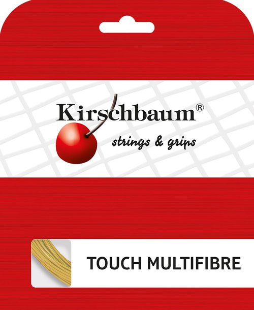 Kirschbaum Set Touch Multifibre Tennis String, 1.25mm/17-Gauge, Natural