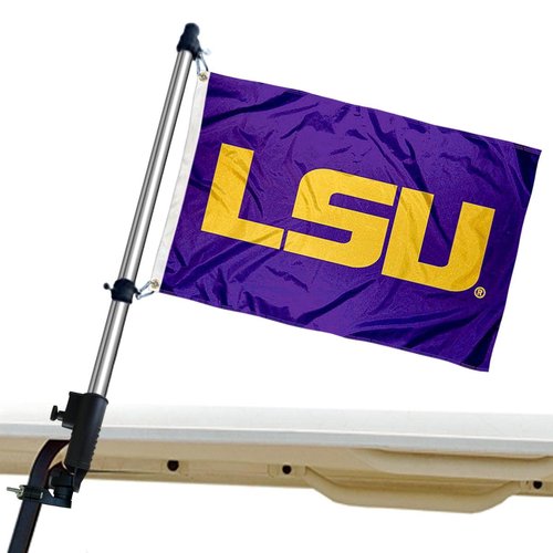 College Flags & Banners Co. Louisiana State LSU Tigers Golf Cart Flag Pole and Holder Mounting Bracket