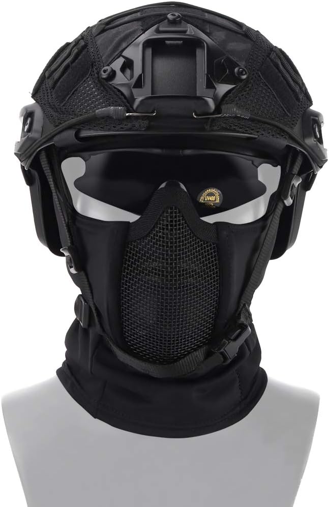 Skiennix Tactical Full Face Mask - Protective Balaclava for Motorcycle & Airsoft | Metal Mesh Design