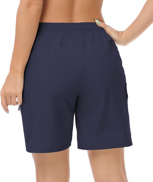 GymBrave Women's Hiking Shorts - Quick Dry Lightweight Cargo Design with Pockets for Outdoor Adventures