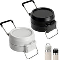 2Pcs Lid Replacement for Stanley Quick Flip GO, Cover Cap for Stanley Quick 24oz/36oz, BPA-Free Push Button, Leakproof Flip GO Lid with Carry Loop for Travel/Sports, No Spill Reuse Top, Gray Black