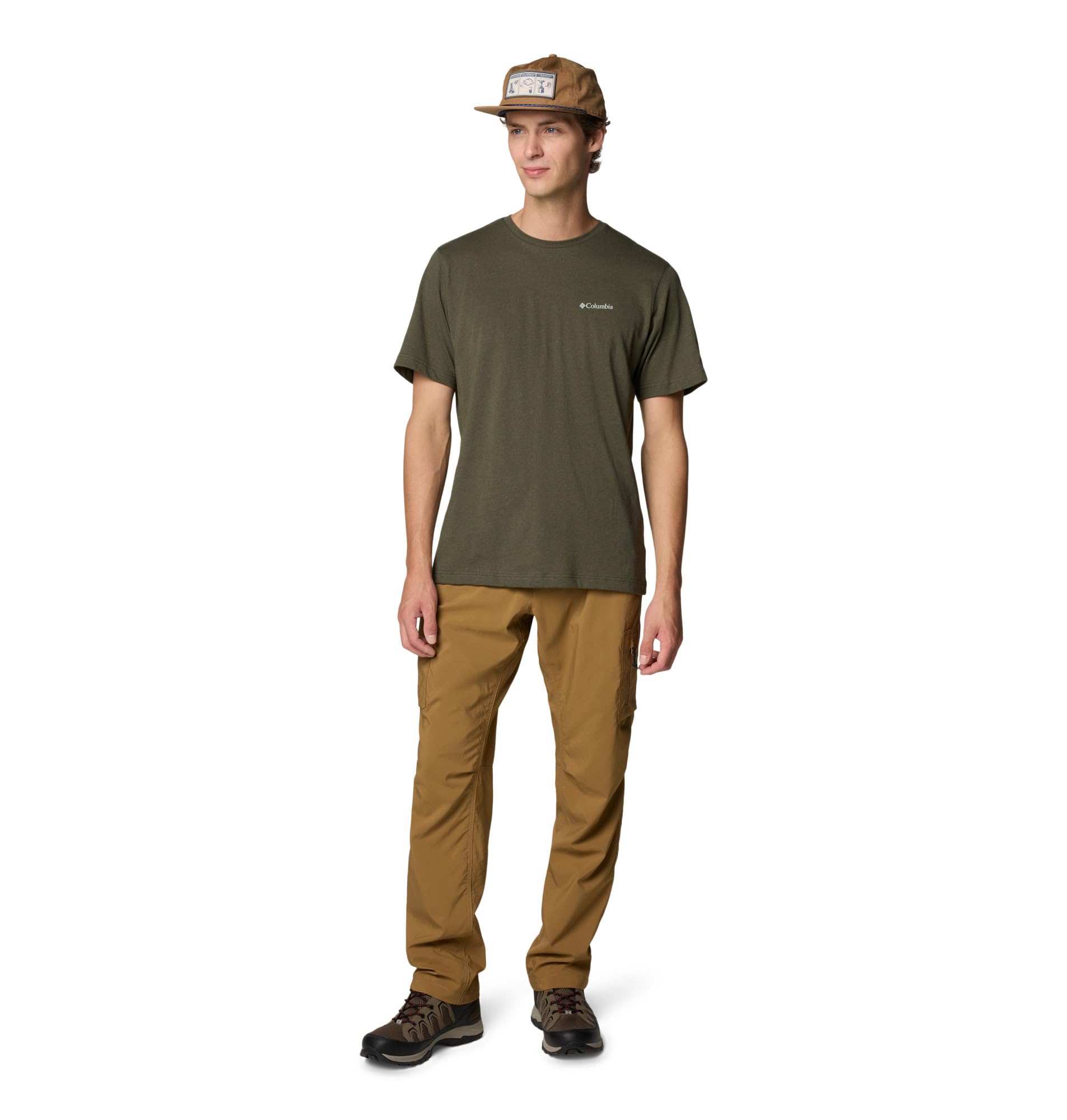 Columbia Mens Thistletown Hills Short Sleeve T-Shirt, Greenscape Heather, 5X Tall