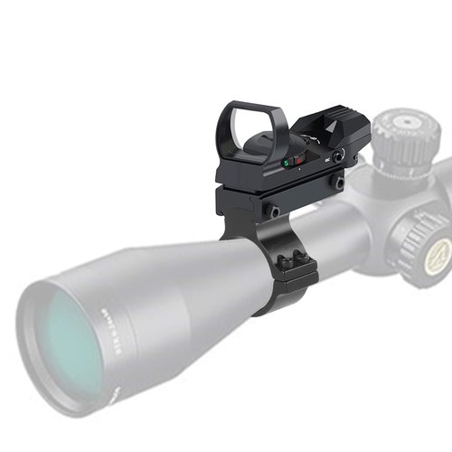 FENTUK 1"/25.4mm & 30mm Rifle Scope Ring Adaptor with Rail - Tactical Light Barrel Clamp Mounts for Scope Flashlight Laser Sight Optics - with 4 Slot 21mm Picatinny Rail on Top (2 Pack)