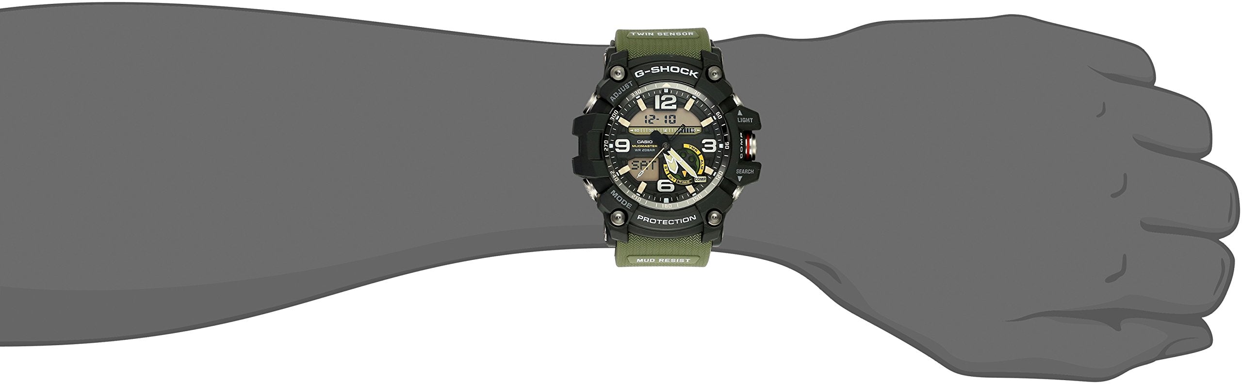 Casio Men's GG-1000-1A3CR G Shock Analog-Digital Display Quartz Green Watch