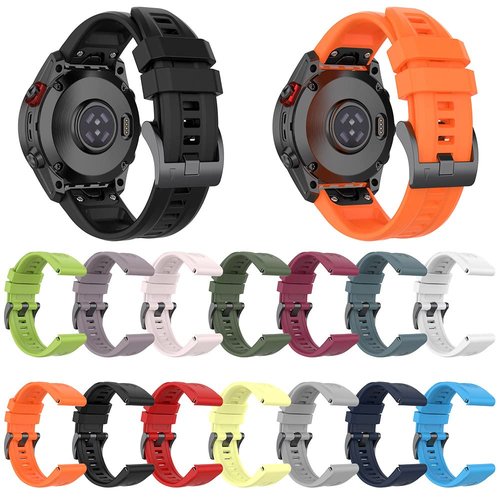 REYDA Silicone Band Compatible with Garmin Fenix 7/7 Pro/6/6 Pro/5/5 Plus, 22mm Quick Fit Watch Band Soft Breathable Silicone Bracelet Wristband Replacement Band for Garmin Quatix 8 47mm/7 Pro/7/6/5