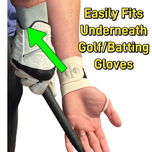 RynoBrace Wrist Support- Thin Adjustable Wrist Brace for Sports, Workouts, & Daily Use (Black)