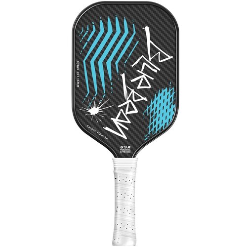 Pickleball Paddles,USAPA,Carbon Fiber Pickleball Paddle with 16MM Polymer Honeycomb Core Provides Lighter Weight&Higher Grit&Spin,Engineered for Professional Players,BlueBean (Blue)