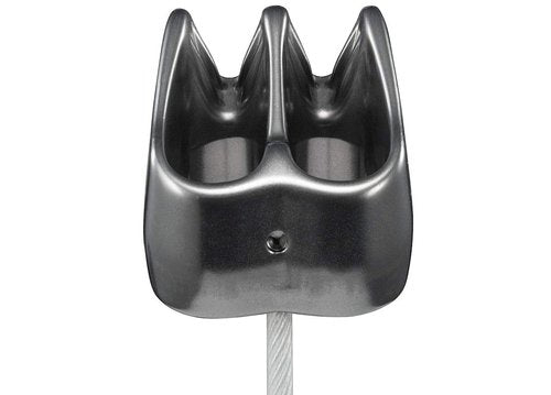 Petzl Verso Belay Device - Compact, Lightweight Belay Device, for One or Two Rope Strands While Climbing or Rappelling - Grey