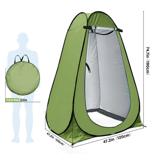 anngrowy Pop Up Privacy Shower Tent Portable Outdoor Camping Bathroom Toilet Changing Dressing Room Privacy Shelters Room for Hiking and Beach Sun Shelter Picnic Fishing– UPF40+ Waterproof