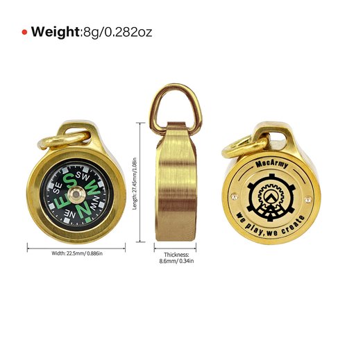 MecArmy Brass Compass and Brass Ppen