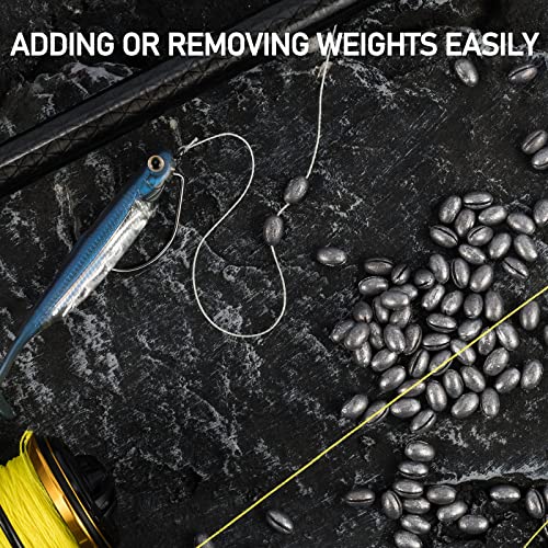 Dr.Fish 100pk Small Oval Split Shot Sinker Clips 1/20oz Fishing Weights