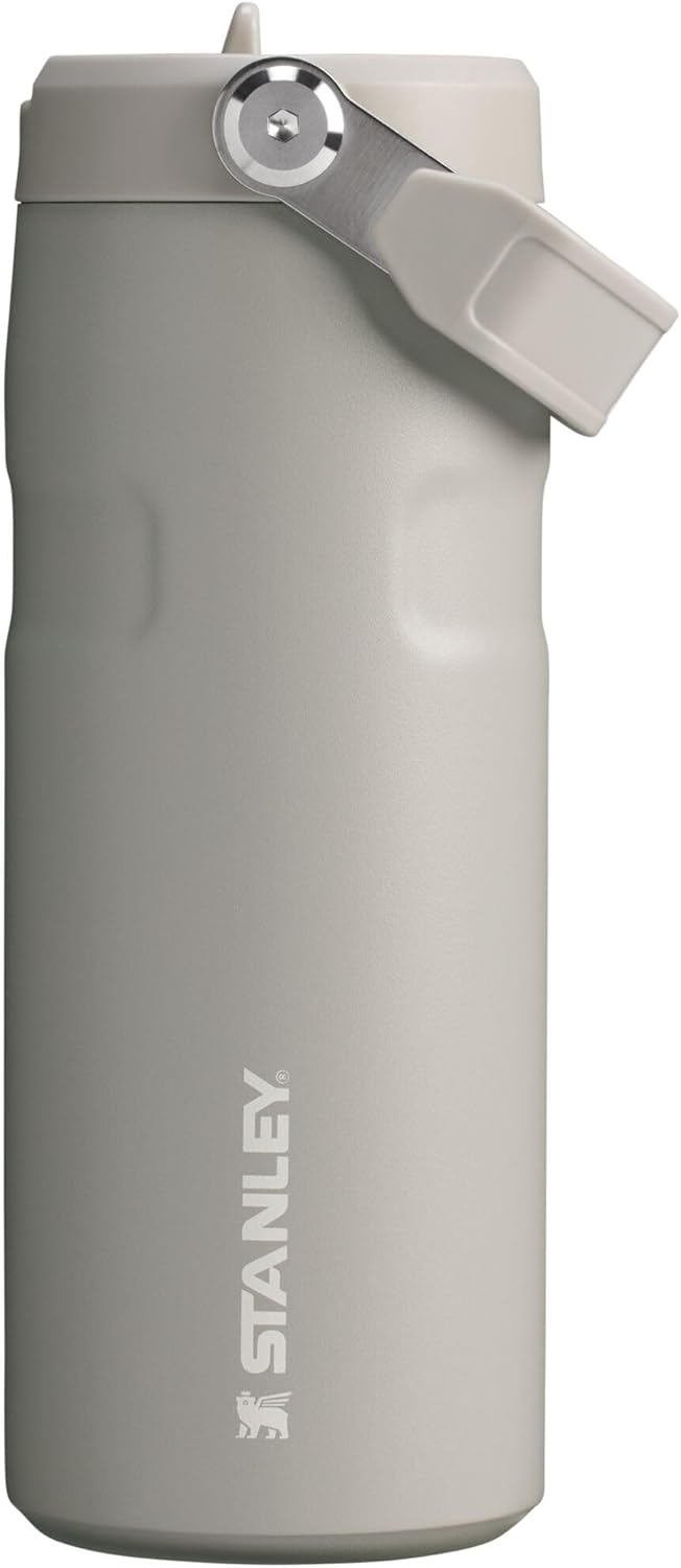 Stanley IceFlow 2.0 Water Bottle - 16 OZ Insulated Stainless Steel | Lightweight, Leak-Resistant & BPA-Free | Ash Color