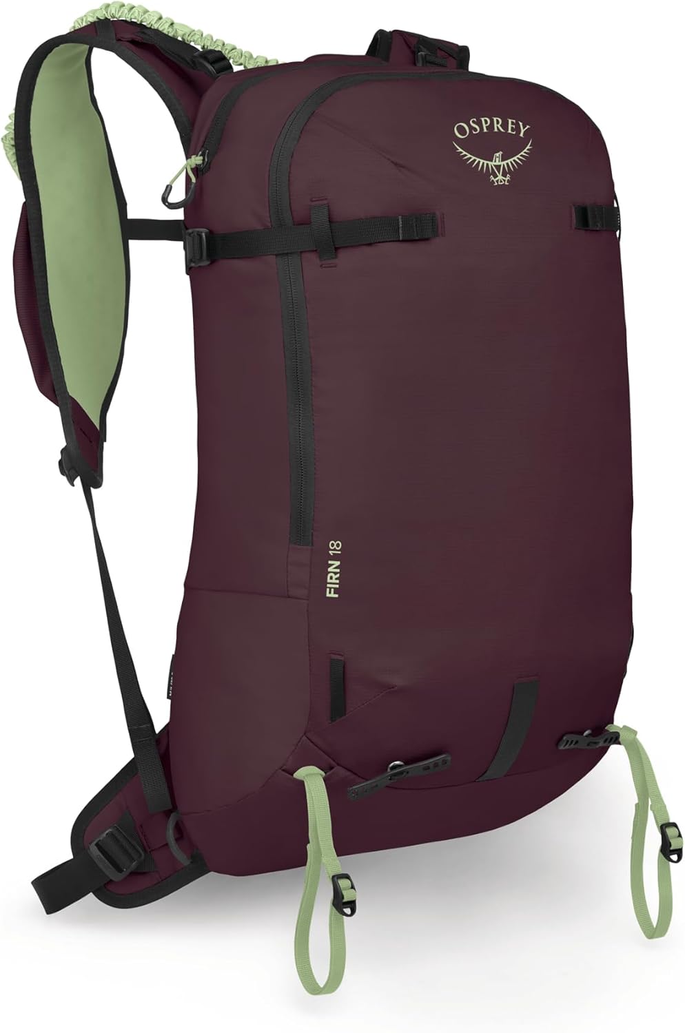 Osprey Firn 18L Ski & Snowboard Backpack - Elderberry Purple & Peppermint Green | Small/Medium Size