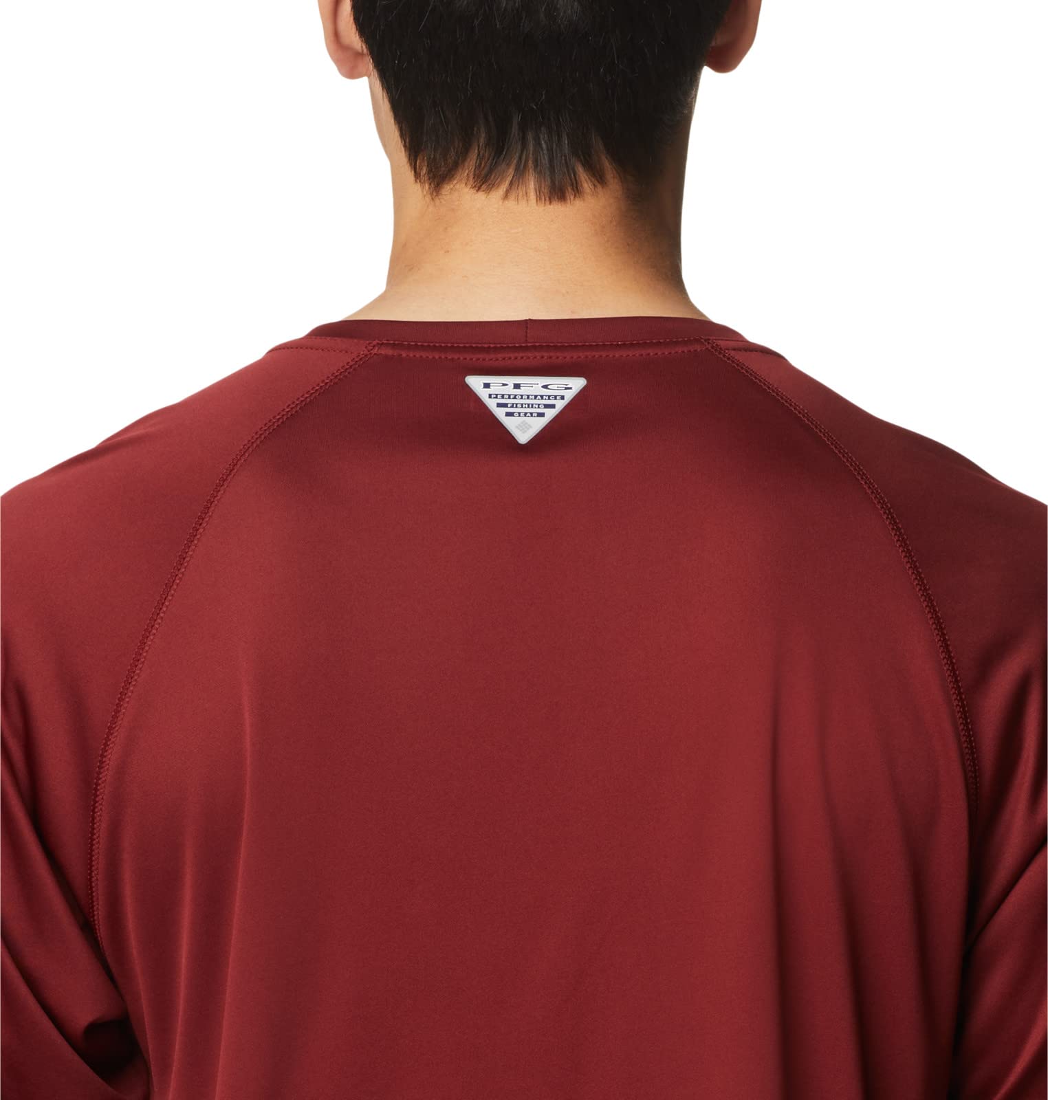 Columbia Men's Terminal Tackle Long Sleeve Shirt, Red Jasper/Cool Grey Logo, XX-Large