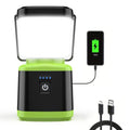 AlpsWolf Camping Lantern Rechargeable, Stepless Dimming LED Lantern, 4000mAh Rechargeable Lantern for Power Outages, IPX4 Waterproof Portable Camping Light, Green 1 Pack