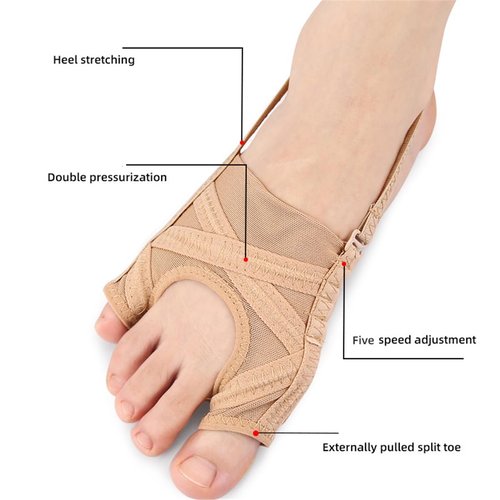 Bunion Corrector, Adjustable Big Toe and Tail Toe Separator Orthopedic Bunion Splint Brace, Hammer Toes Straightener Bunions Relief, Breathable Bunion Socks Sleeves for Women Men, Day Night Support (S)