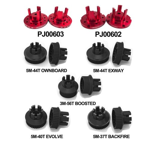 IWONDER Wheel pulley conversion kit PJ00605 5M-37T Cloud Wheel Discovery Version for Backfire Zealot/Backfire Zealot S Boards