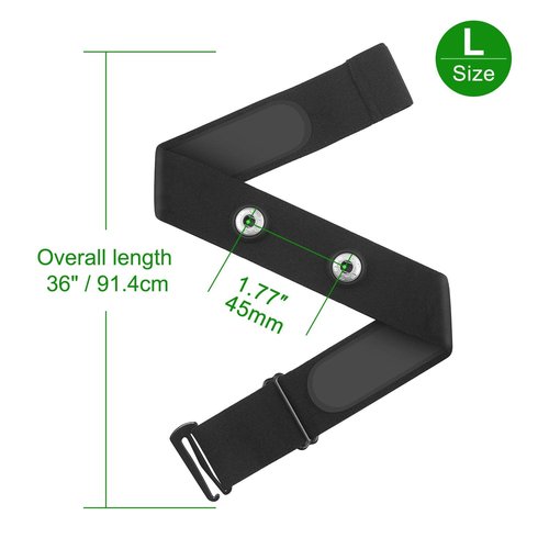 COOSPO Heart Rate Monitor Replacement Chest Strap,Replacement Heart Rate Monitor Soft Strap Compatible with Wahoo Tickr/Polar H7/Garmin HRM-Dual/moofit/XOSS/Power Labs/COOSPO