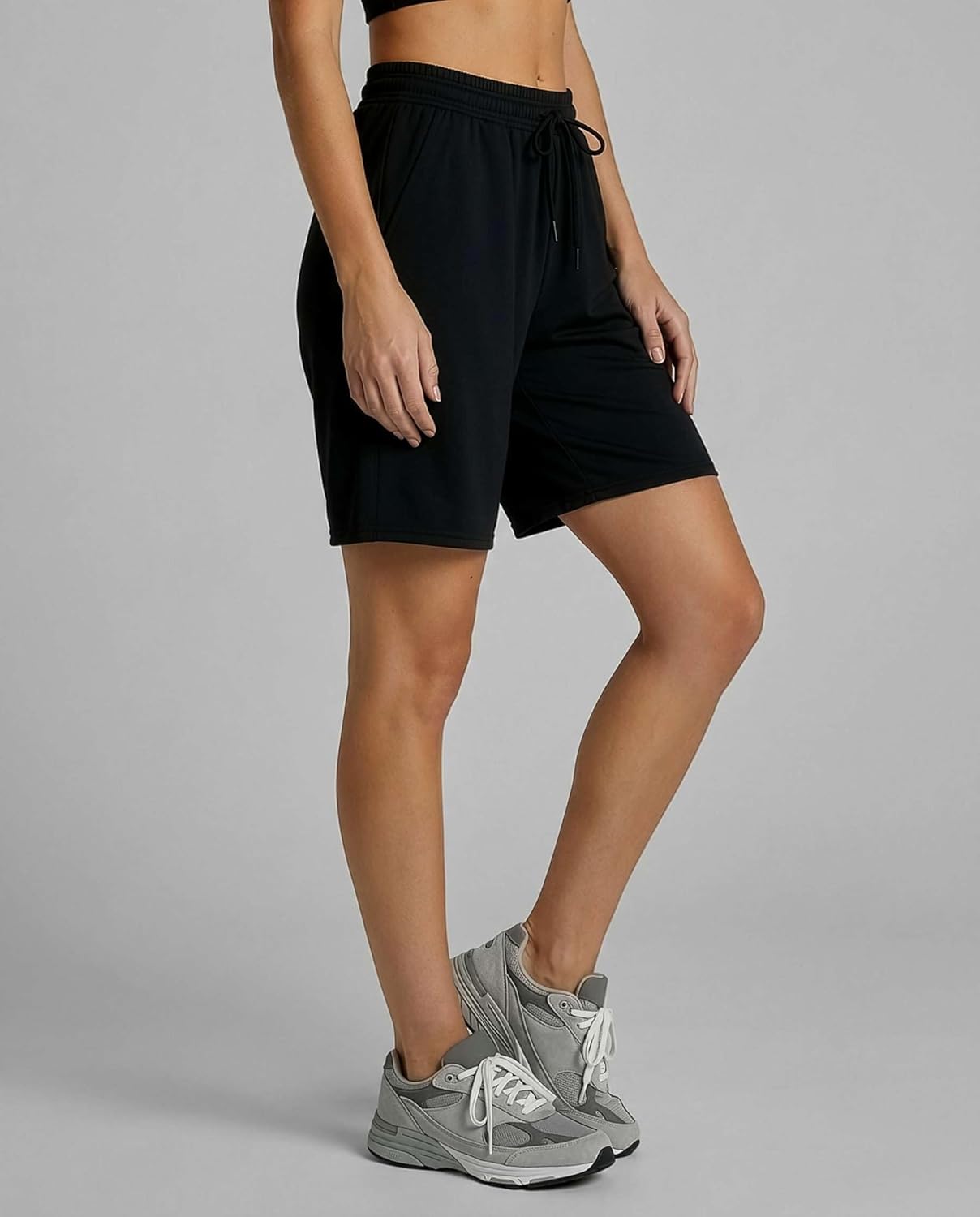 Real Essentials Women's Dry-Fit Athletic Bermuda Shorts - 7" High Waisted | Plus Size Available