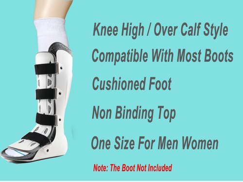Socks Liner for Orthopedic Walking Boots Walker Brace Shoe,Medical Tube Socks Under Air Cam Walkers and Fracture Boot Cast Surgical leg Cover White 2 Pairs