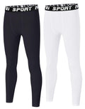MIVEI Boys Youth Compression Leggings Athletic Sports Tights for Basketball Football Base Layer Pants for Kids Under Shorts