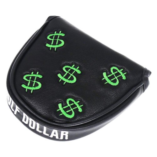 HISTAR Cash Money Mallet Putter Cover Headcover for Scotty Cameron Odyssey 2ball (Black + Green)