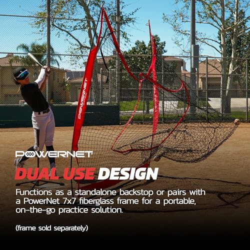 7x7 Baseball & Softball Practice Hanging Net for Hitting and Pitching
