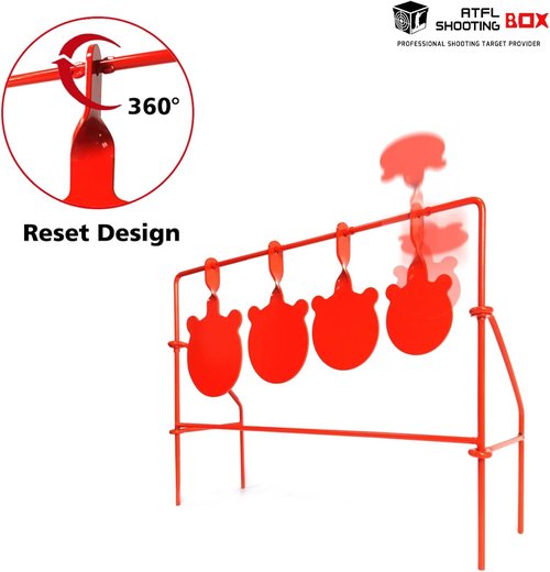 Atflbox BB Gun Target - Heavy Metal Spinning Gongs for Outdoor Shooting | 4 Sizes for .177 & .20 Caliber