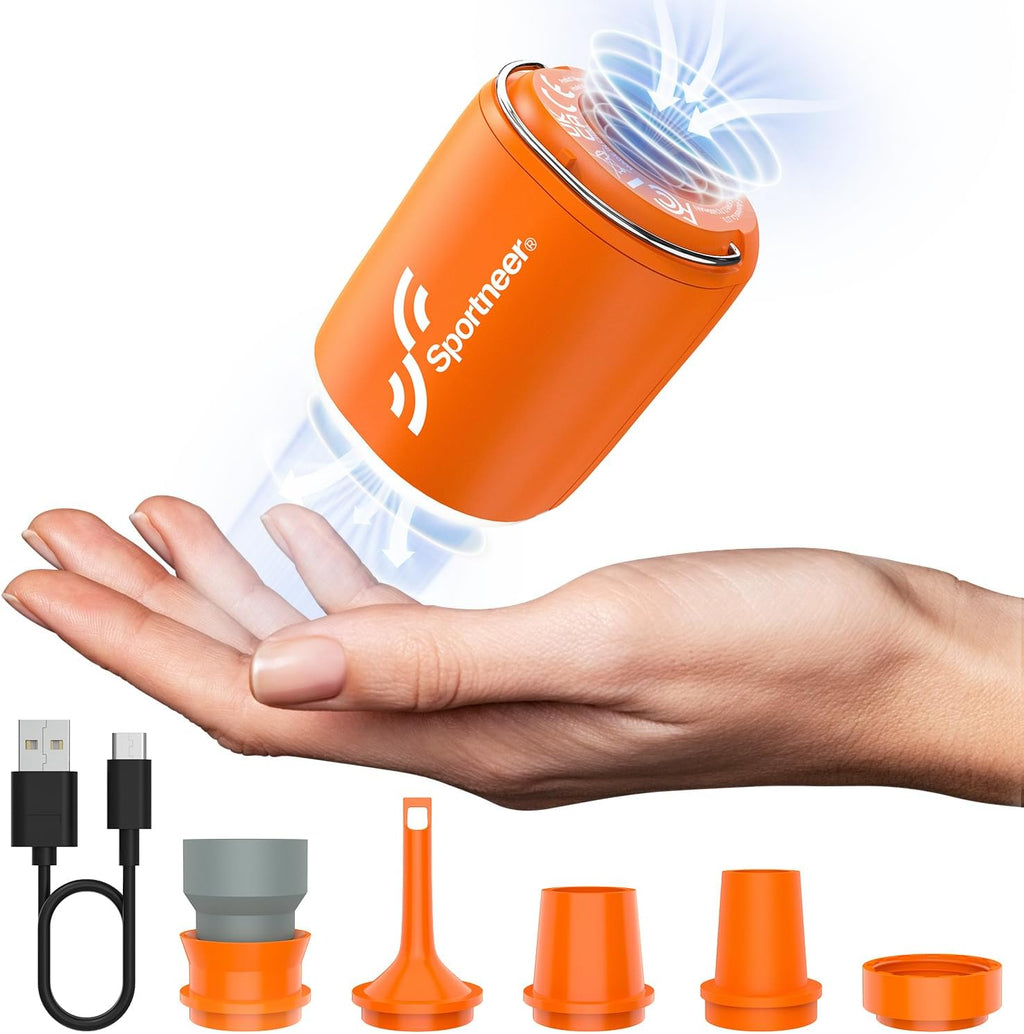 Sportneer Compass Hiking Survival Military Grade with Sighting Mirror + Tiny Portable Air Pump with Camping Light for Camping Hiking Outdoor