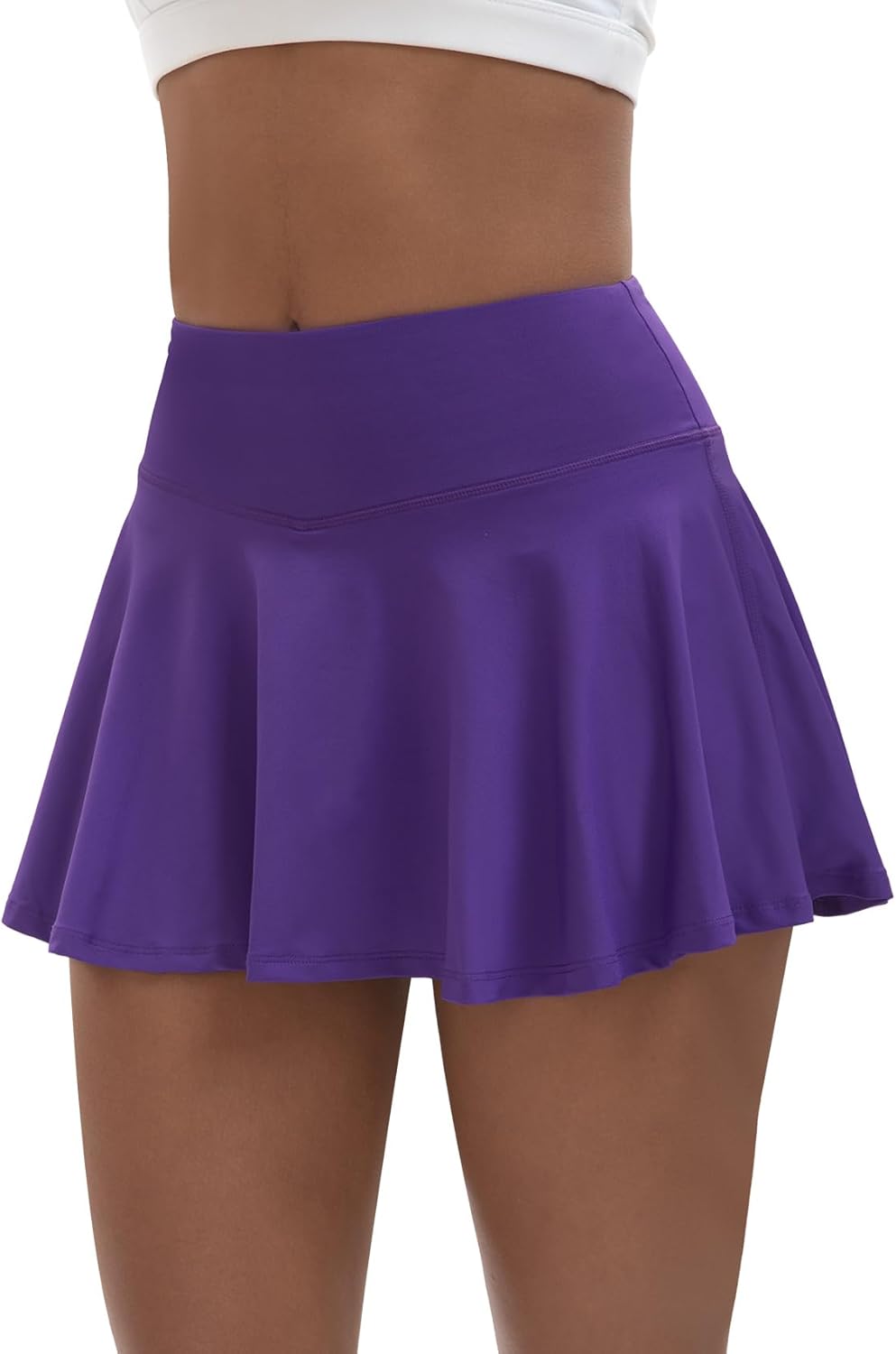 Skiennix Women's High Waisted Tennis Skirt - Lightweight Athletic Golf Skort with Pockets