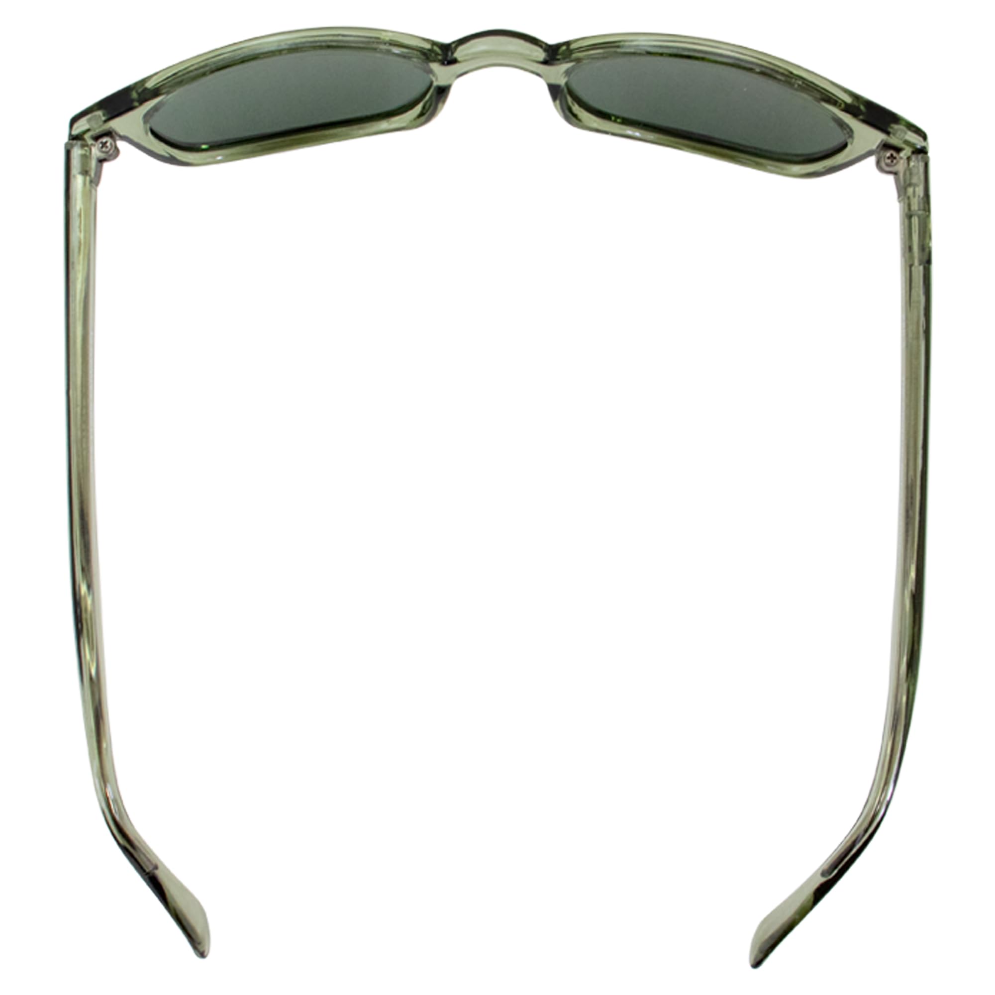 X-KD's Sunglasses 11269 20 Percent Larger than Original KD's ANSI Z80.3 Clear Green Frames w/Polarized Green Lenses