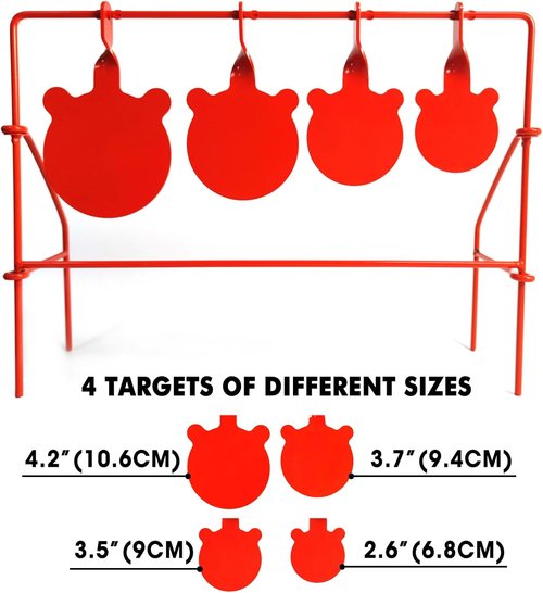 Atflbox BB Gun Target - Heavy Metal Spinning Gongs for Outdoor Shooting | 4 Sizes for .177 & .20 Caliber