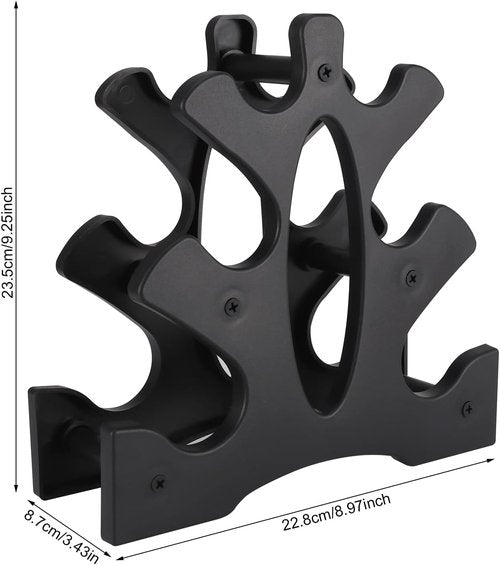 AUXSOUL Dumbbell Rack Stand - 3 Tier Weight Tower for Home Gym Organization | Holds 3/5/8 LB