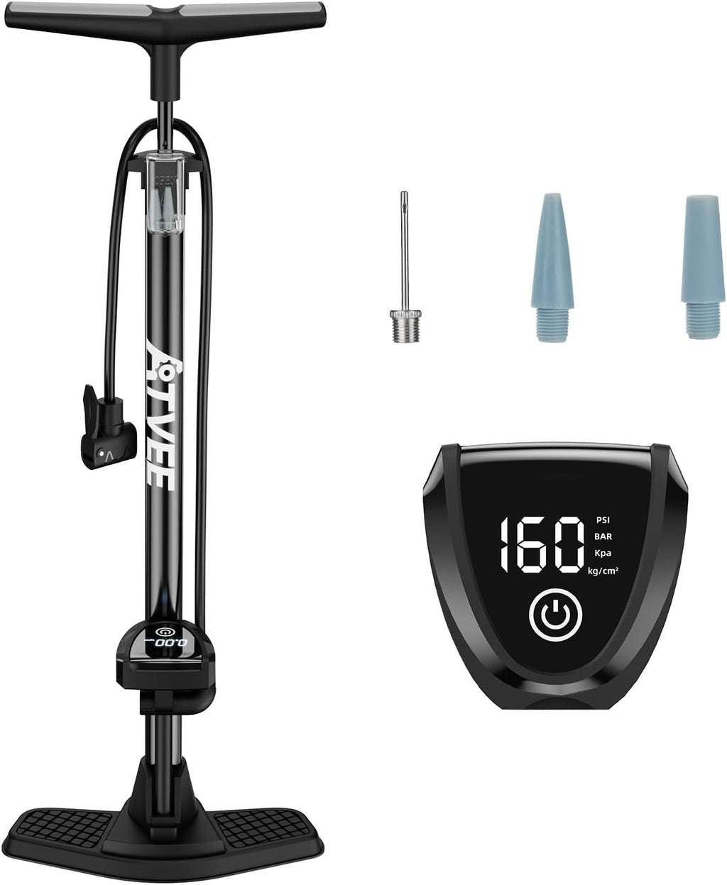 Skiennix Bike Pump - 25” Full Size Bicycle Pump with 160 PSI High Pressure | Presta & Schrader Valve