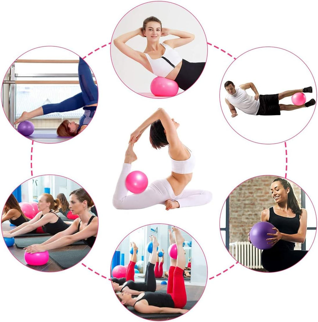 Skiennix 9-Inch Anti-Burst Exercise Ball - Non-Slip Stability for Yoga & Pilates Fitness