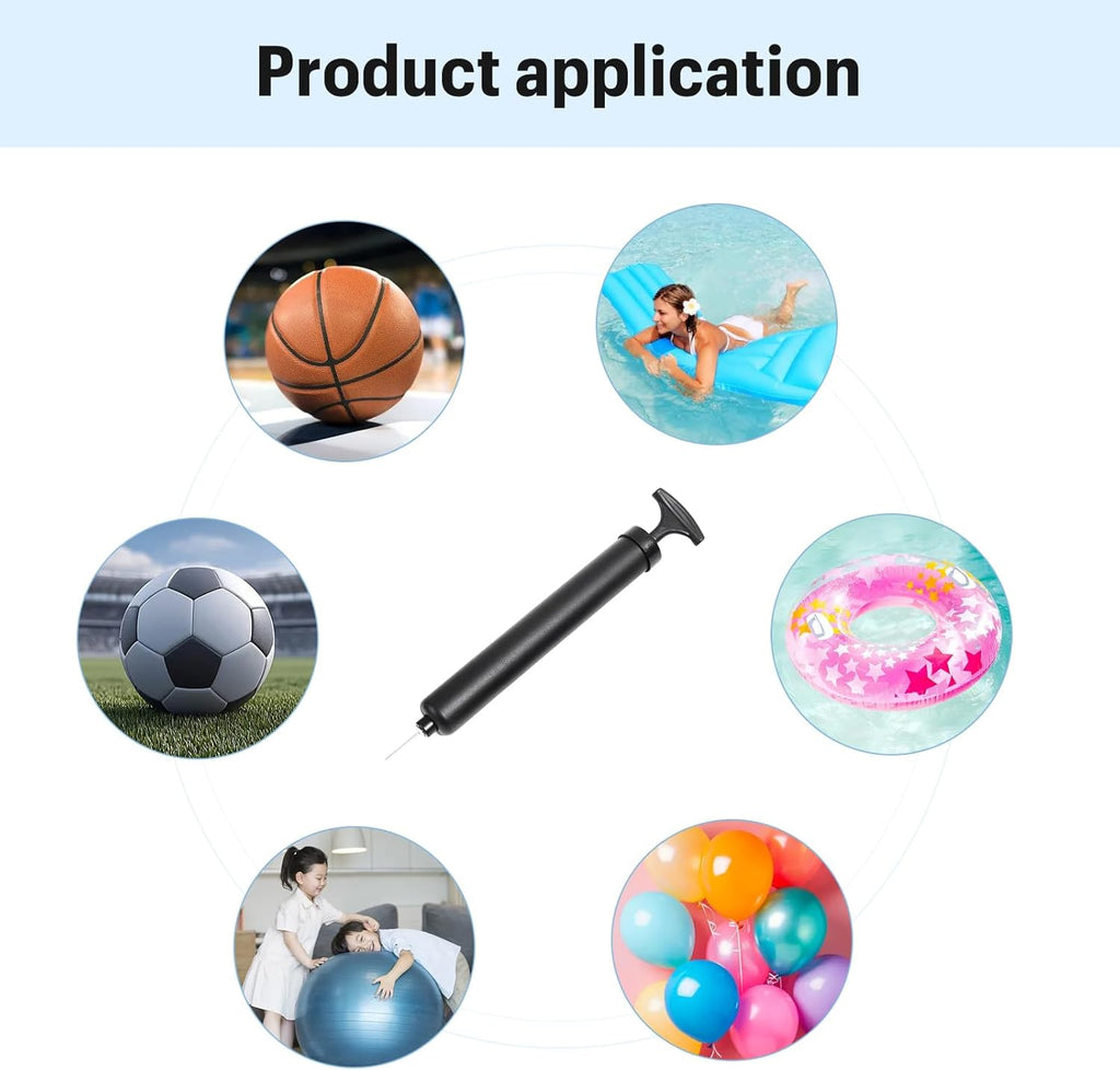 Portable Ball Pump with Needle - Compact Hand Pump for Basketball, Football & Volleyball