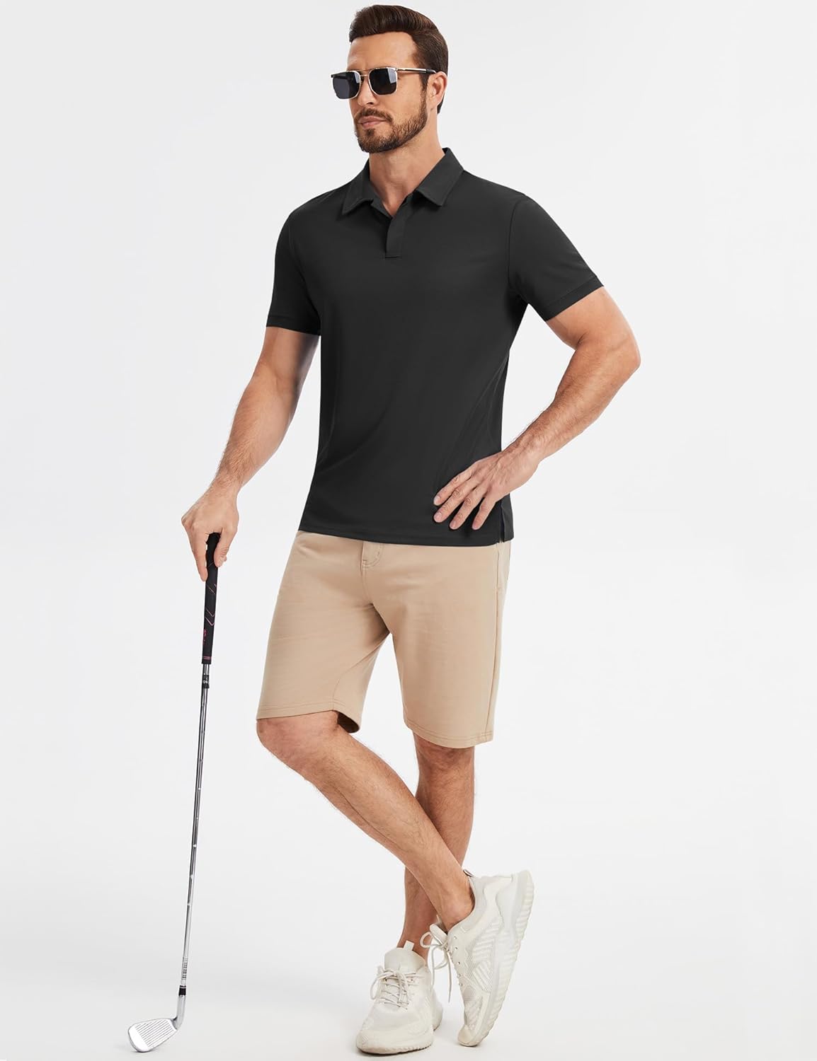 Poriff Men's Polo Shirt - Short Sleeve Golf Tee with Moisture Wicking Fabric | Sizes S-3XL