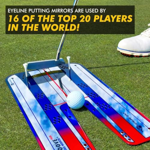 Groove Plus Large Putting Alignment Mirror - Golf Training Aid for Accurate Stroke
