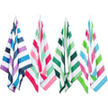 Exclusivo Mezcla 4 Pack Microfiber Quick Dry Beach Towels 35x70 in - Multi-Color Striped