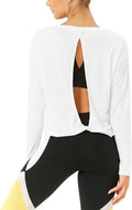 Bestisun Long Sleeve Workout Shirts - Open Back Yoga & Dance Tops for Women | Athletic Apparel
