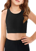 Haloumoning Girls Athletic Sports Bra - Racerback Design for Dance & Yoga | Sizes 7-14 Years
